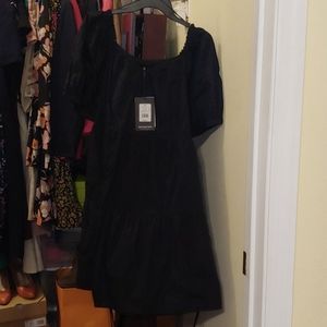 Black Peasant Dress